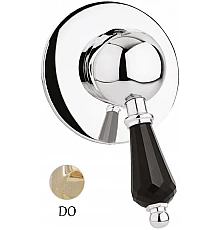 Встраиваемый смеситель для душа золото 24 карат, ручка Swarovski Nero Cezares Vintage VINTAGE-DIM-03/24-Sw-N