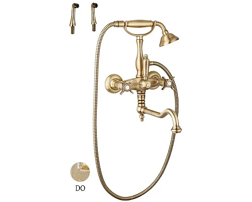 Заказать Смеситель на борт ванны золото 24 карат Cezares Lord LORD-PBV2-03/24-M в магазине сантехники Santeh-Crystal.ru