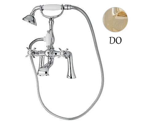 Купить Смеситель на борт ванны золото 24 карат Cezares Lord LORD-PBV-03/24-Bi в магазине сантехники Santeh-Crystal.ru