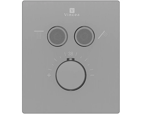 Термостат для ванны Vincea VSCV-321T-MGM встраиваемый, вороненая сталь