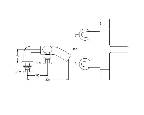 Купить Термостат на борт ванны Jacob Delafon Talan E10090RU-CP в магазине сантехники Santeh-Crystal.ru