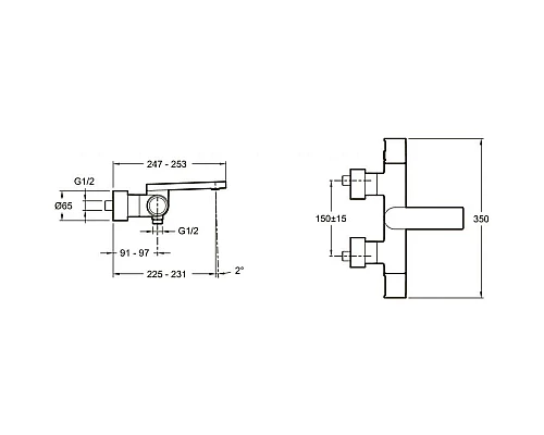 Приобрести Термостат для ванны Jacob Delafon Composed E73110-CP в магазине сантехники Santeh-Crystal.ru