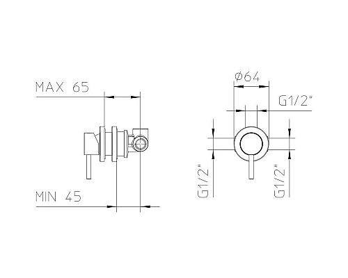 Купить Смеситель для душа встраиваемый Bossini Z10201410BOS001 в магазине сантехники Santeh-Crystal.ru