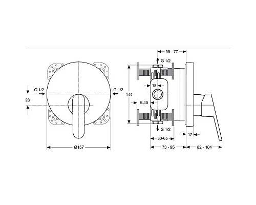 Приобрести Смеситель для  душа Ideal Standard Vito A6064AA в магазине сантехники Santeh-Crystal.ru