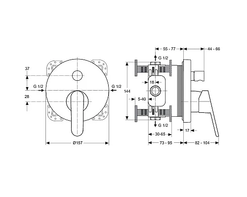 Заказать Смеситель для  ванны Ideal Standard Vito A6065AA в магазине сантехники Santeh-Crystal.ru