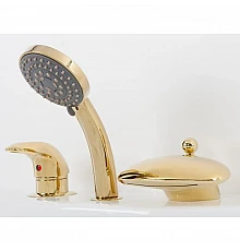 Смеситель на борт ванны золото Alpen Niagara AS1004G