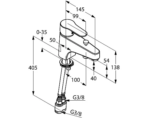 Купить Смеситель на борт ванны Kludi Objekta 326850575 в магазине сантехники Santeh-Crystal.ru
