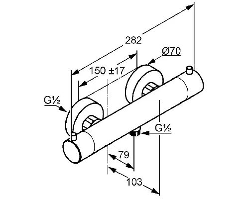 Купить Термостат для душа Kludi Objekta 352000538 в магазине сантехники Santeh-Crystal.ru