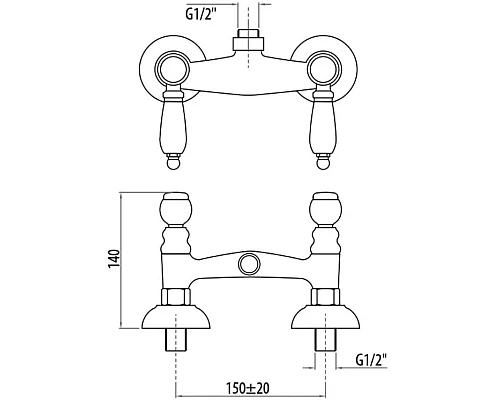 Приобрести Смеситель для душа Gattoni Vivaldi Lever 1307713DOoro в магазине сантехники Santeh-Crystal.ru