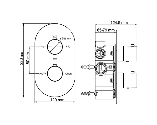 Заказать Термостат для ванны WasserKRAFT Berkel 4844 в магазине сантехники Santeh-Crystal.ru