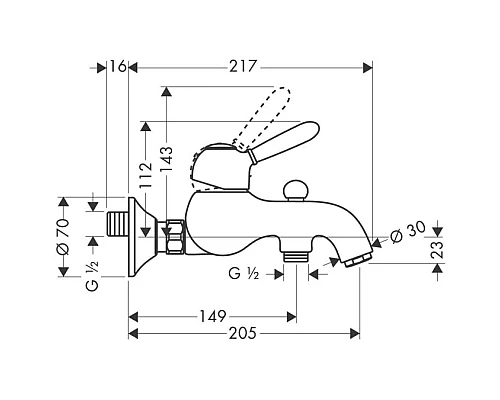 Приобрести Смеситель для ванны Axor Carlton 17410000 в магазине сантехники Santeh-Crystal.ru