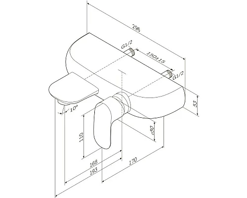Купить Смеситель для ванны Am.Pm Sensation F3010000 в магазине сантехники Santeh-Crystal.ru