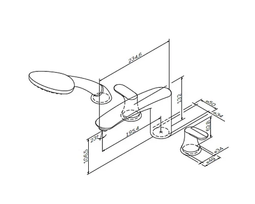 Купить Смеситель на борт ванны Am.Pm Like F8001300 в магазине сантехники Santeh-Crystal.ru