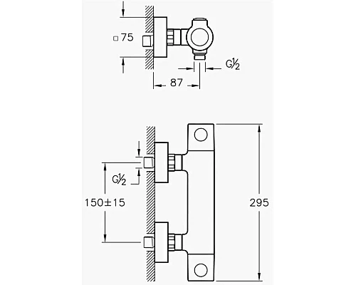 Приобрести Термостат для душа Vitra AquaHeat A47158EXP в магазине сантехники Santeh-Crystal.ru