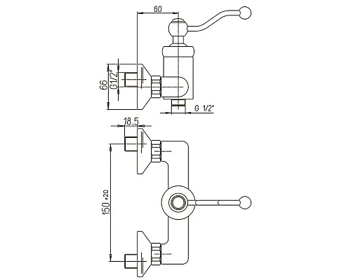 Купить Смеситель для душа Paini Duomo 88CR5112SKM в магазине сантехники Santeh-Crystal.ru