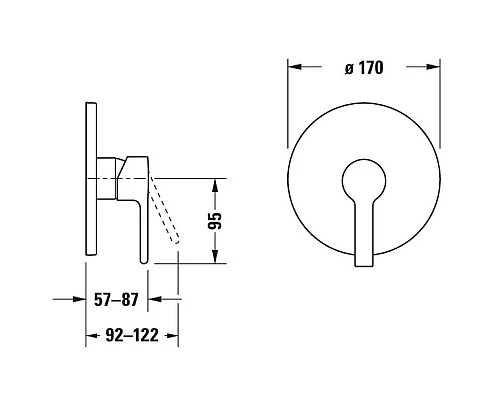 Заказать Смеситель для душа Duravit B.2 B24210010010 в магазине сантехники Santeh-Crystal.ru