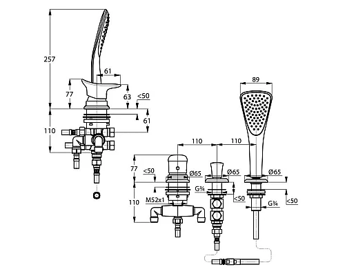 Заказать Смеситель на борт ванны Kludi Ambienta 534480575 в магазине сантехники Santeh-Crystal.ru