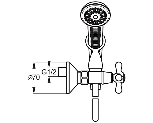 Заказать Смеситель для душа Vidima Ретро BA131AA в магазине сантехники Santeh-Crystal.ru