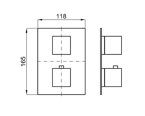 Купить Термостат для ванны Noken Square N199999569 в магазине сантехники Santeh-Crystal.ru