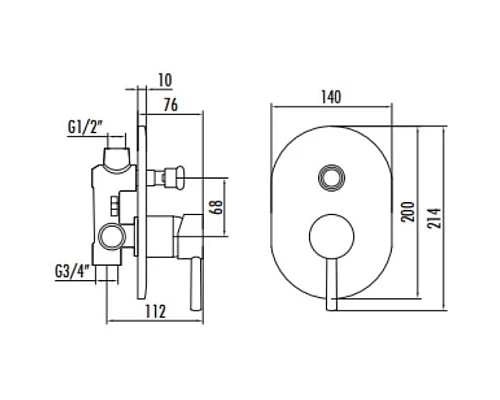 Приобрести Смеситель для ванны Creavit DFC2398 в магазине сантехники Santeh-Crystal.ru