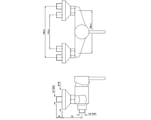 Купить Cмеситель для душа Jaquar Florentine FLR-CHR-5149 в магазине сантехники Santeh-Crystal.ru
