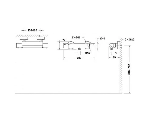 Заказать Термостат для душа Bravat Stream F93984C-01B в магазине сантехники Santeh-Crystal.ru