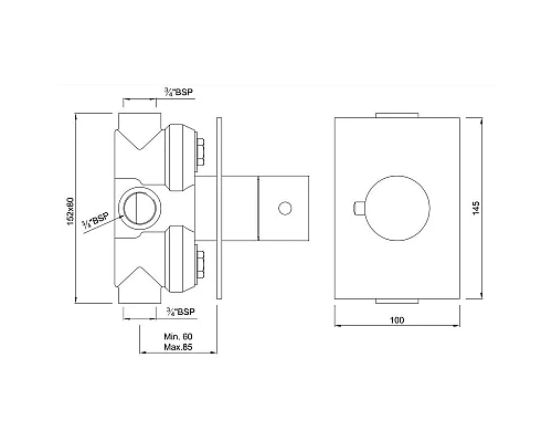 Приобрести Центральный термостат Jaquar Florentine FLR-CHR-5679 в магазине сантехники Santeh-Crystal.ru