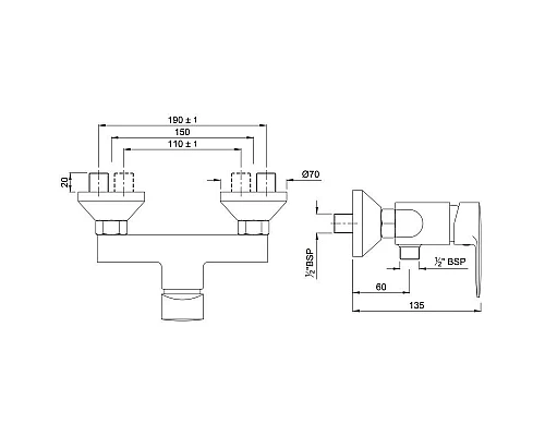 Приобрести Cмеситель для душа Jaquar Opal Prime OPP-CHR-15149PM в магазине сантехники Santeh-Crystal.ru