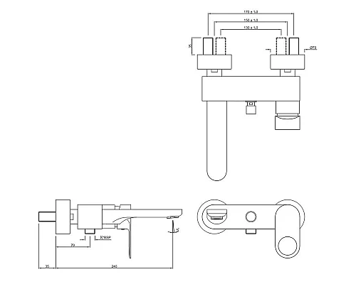 Приобрести Cмеситель для ванны Jaquar Ornamix Prime ORP-CHR-10119PM в магазине сантехники Santeh-Crystal.ru