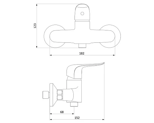 Приобрести Смеситель для душа Damixa Palace Evo 322000000 в магазине сантехники Santeh-Crystal.ru