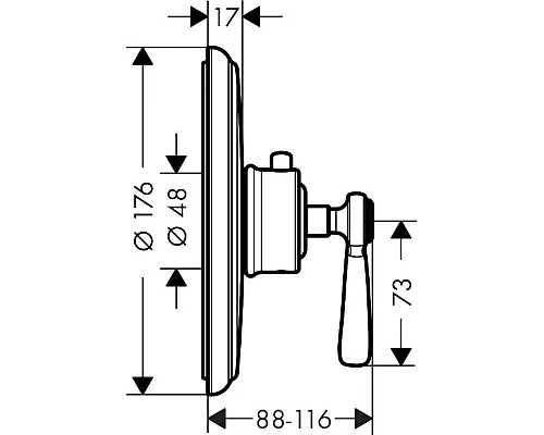 Приобрести Центральный термостат Axor Montreux 16824000 в магазине сантехники Santeh-Crystal.ru