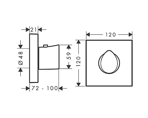 Приобрести Центральный термостат Axor Starck Organic 12712000 в магазине сантехники Santeh-Crystal.ru