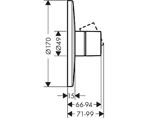 Приобрести Смеситель для душа Axor Uno 45605000 в магазине сантехники Santeh-Crystal.ru
