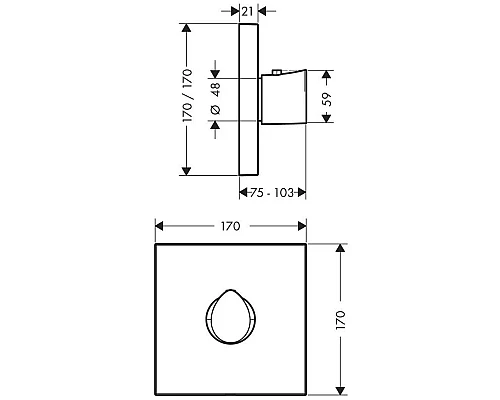 Приобрести Центральный термостат Axor Starck Organic 12711000 в магазине сантехники Santeh-Crystal.ru