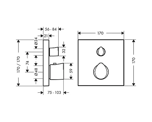 Приобрести Термостат для душа Axor Starck Organic 12715000 в магазине сантехники Santeh-Crystal.ru