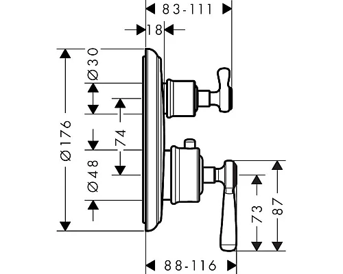 Приобрести Термостат для душа Axor Montreux 16810820 в магазине сантехники Santeh-Crystal.ru