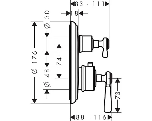 Заказать Термостат для ванны Axor Montreux 16821820 в магазине сантехники Santeh-Crystal.ru