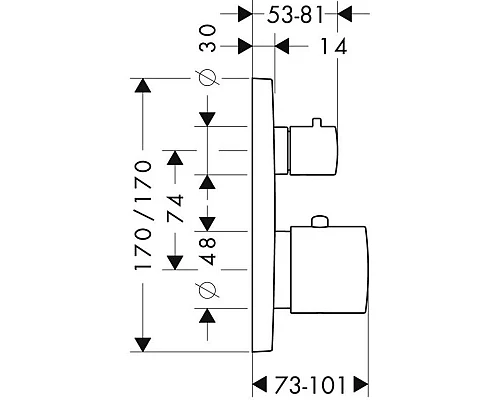 Заказать Термостат для ванны Axor Citterio M 34725000 в магазине сантехники Santeh-Crystal.ru
