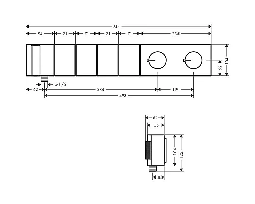 Приобрести Термостат для ванны Axor Edge 46720000 в магазине сантехники Santeh-Crystal.ru