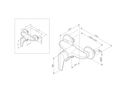 Купить Смеситель для душа AM.PM Joy F85E20000 в магазине сантехники Santeh-Crystal.ru