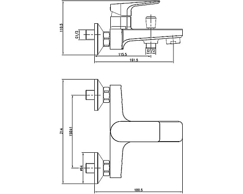 Заказать Смеситель для ванны Cersanit Nature A63064 в магазине сантехники Santeh-Crystal.ru
