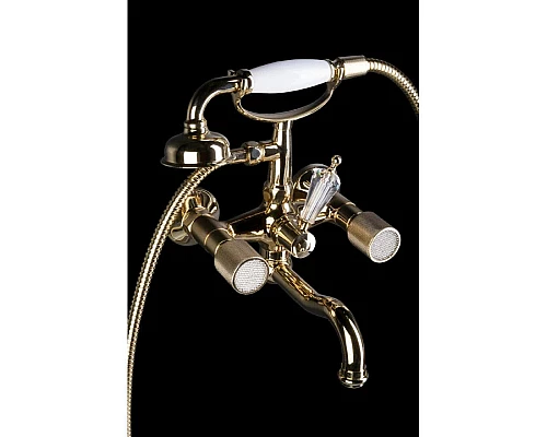 Приобрести Смеситель для ванны Boheme Royal Cristal 293-Royal/CRST black в магазине сантехники Santeh-Crystal.ru