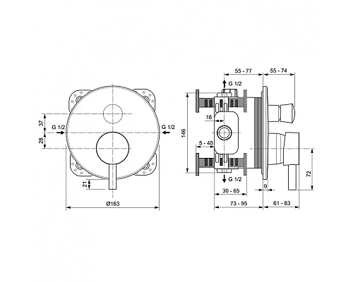 Купить Смеситель для ванны Ideal Standard Ceraline A7389AA в магазине сантехники Santeh-Crystal.ru