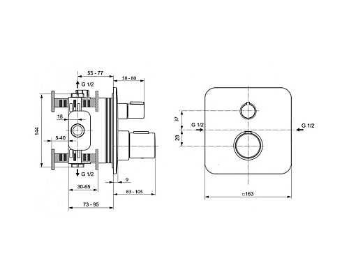 Приобрести Термостат для душа Ideal Standard Tonic II A6344AA в магазине сантехники Santeh-Crystal.ru