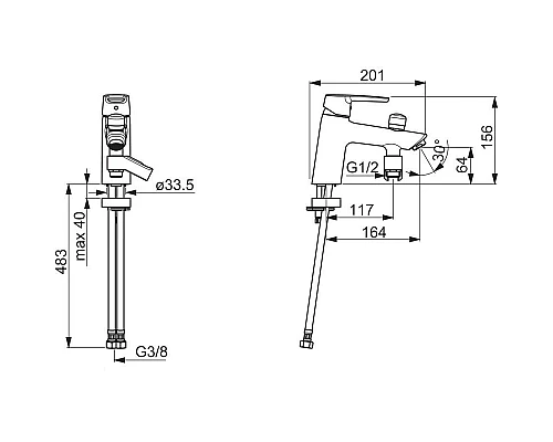 Купить Смеситель на борт ванны Oras Saga New 3946F в магазине сантехники Santeh-Crystal.ru