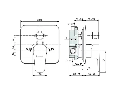 Приобрести Смеситель для ванны Ideal Standard Esla A6947AA в магазине сантехники Santeh-Crystal.ru