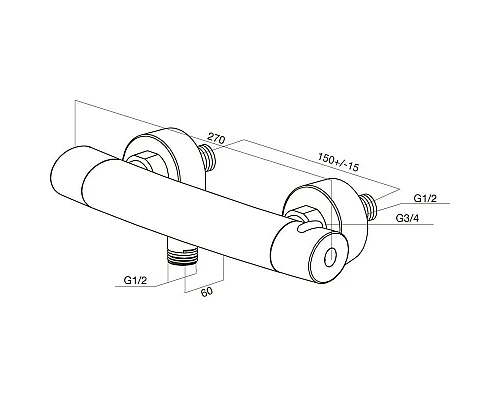 Заказать Термостат для душа AM.PM Sense F7540064 в магазине сантехники Santeh-Crystal.ru