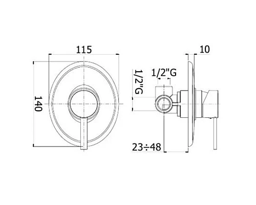 Купить Смеситель для душа Paffoni Berry BR010CR в магазине сантехники Santeh-Crystal.ru