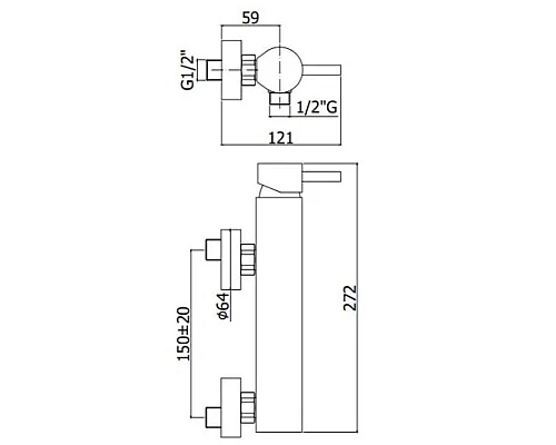 Заказать Смеситель для душа Paffoni Stick SK168CR в магазине сантехники Santeh-Crystal.ru