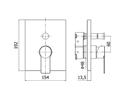 Приобрести Смеситель для ванны Paffoni Tango TABOX015CR в магазине сантехники Santeh-Crystal.ru